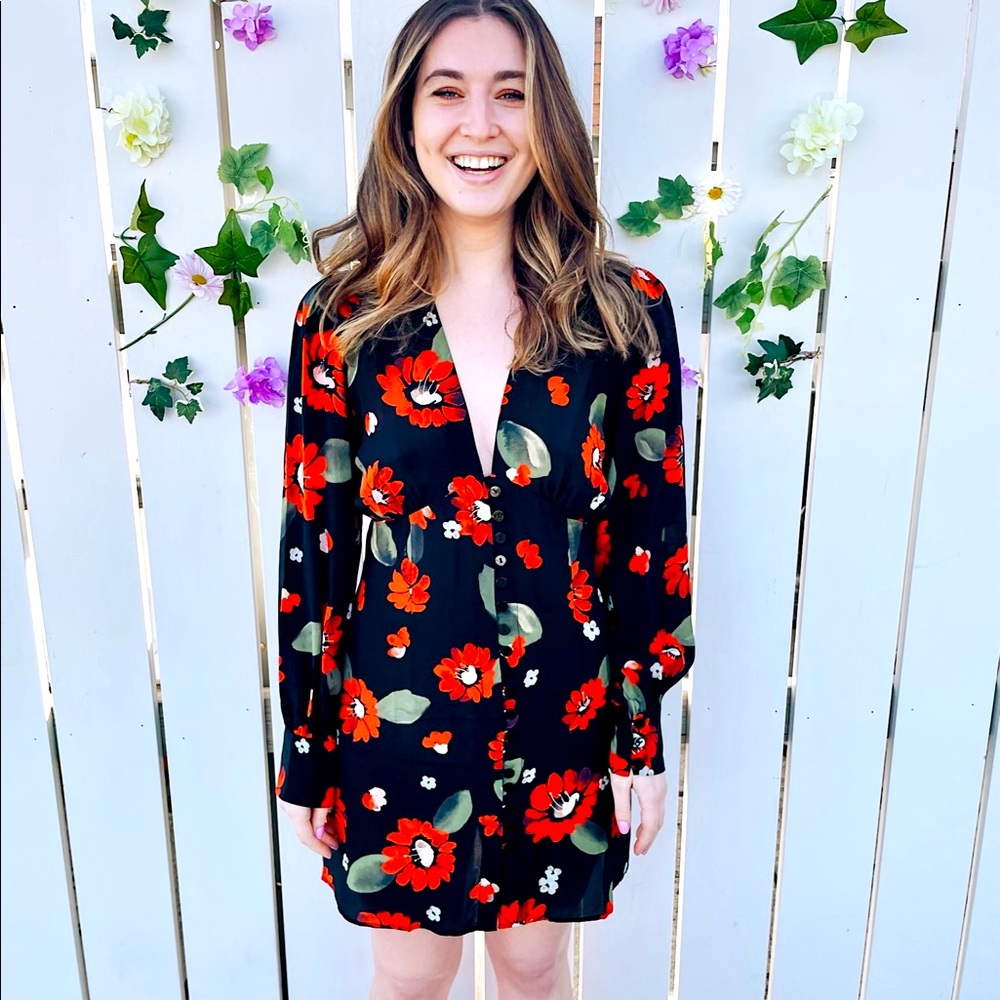 Vintage silk flower dress